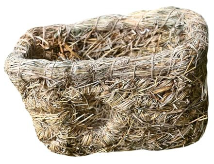 UPKOCH Handgewebtes Haustiernest Aus Stroh Mit Zwei Eingängen Kompaktes Schlafhaus Für Katzen Kaninchen Und Kleine Haustiere Langlebiges Naturmaterial Für Innenbereich