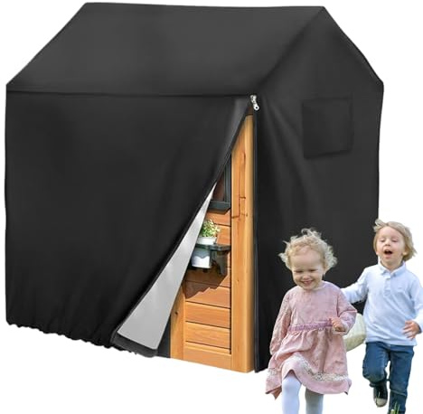 Housse de protection pour maison de jeu pour – Auvent imperméable noir, bouclier de toit résistant au soleil | Housse de maison de jeu toutes saisons pour l'extérieur, bâche de terrasse pour