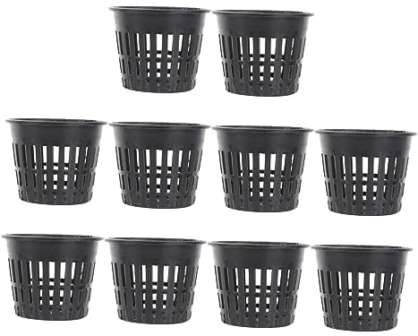 HEMOTON 10pièces Lot de Bassins De Plantation Maille pour Plantes Mini Pots Plastique Rondes Accessoire De Jardin sans Saleté