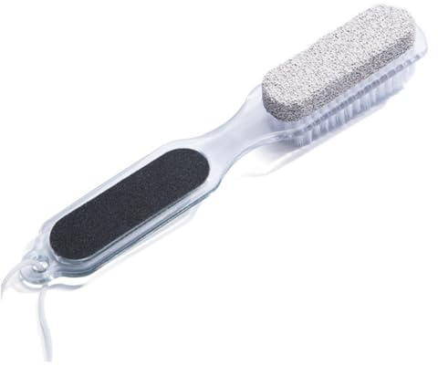 Outanaya Raspa i Piedi 4 in 1 Pietra Pomice, Lima Unghie e Spazzola Esfoliante, Kit la Rimozione della Pelle Morta, Cura Piedi Domestica per Calli e Duroni