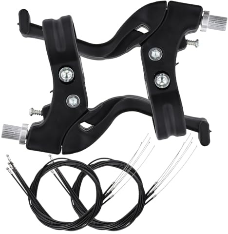 Ziyonix 1 Paio Leva del Freno per Bicicletta, Maniglie dei Freni per Bici in Lega di Alluminio con 2 Accessori Freno per Diametro 22 mm Leve Freno per Bike (con Guaina Anteriore e Posteriore)