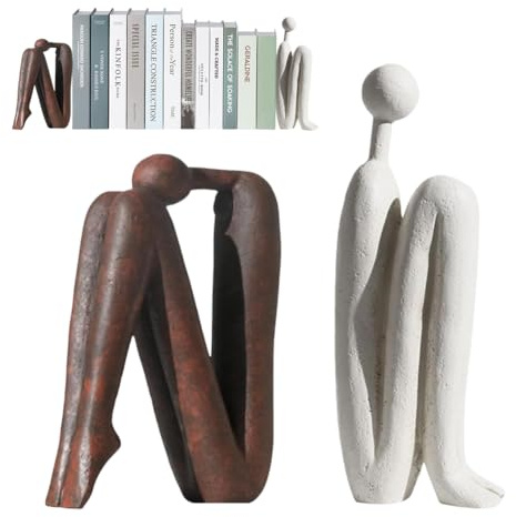 Serre-livres décoratifs pour étagères, sculpture de penseur, en résine, pour livres, lecture, couple, bibliothèque, objets décoratifs, serre-livres, décoration moderne