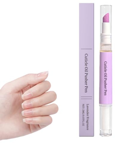 2-In-1 Nagelhautölstift,Nagelhautschieber Ölstift mit Keramikspitze,Feuchtigkeitsspendender und Aufhellender Nagelhautentfernerstift für Nail Care,Pflege zur Reparatur Trockener Beschädigter Nägel