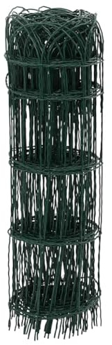 Clôture de Jardin, Clôture Barrière Bordure Décoration de Jardin Pelouse Fer Enduit de Poudre 10x0,65 m