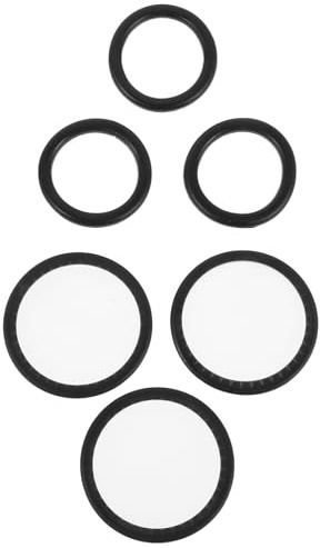 CALLARON Membrana di Ricambio per Stetoscopio con Anello Antiscivolo Nero in Pe, Kit Accessori per Riparazione, Auscultazione Precisa e Maggiore Comfort per Uso Clinico