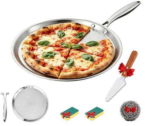 Generisch Titan Pancake Pfanne,12 Runde Titan Crepe Pfanne mit Abnehmbarem Griff, PTFE und PFOA Nicht Enthalten, Geeignet für Backofen und Spülmaschine sowie für alle Herdarten