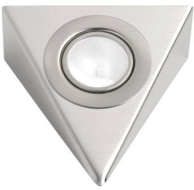Leyton Lighting 20w 12v halogen triangle downlight under shelf light stainless steel