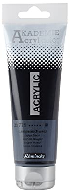 Schmincke AKADEMIE Acryl color Lampenschwarz in 120 ml-Tube, 23 771 012