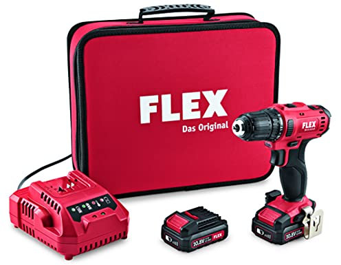 FLEX 450.561, Trapano avvitatore a batteria a 2 velocità, 10.8 V, Nero/Rosso
