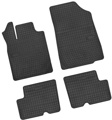 Bär-AfC DA00779 Gummimatten Auto Fußmatten Schwarz, Erhöhter Rand, Set 4-teilig, Passgenau für Dacia Logan/Logan MCV Baujahr 2004 bis 2012 LIM. & Kombi