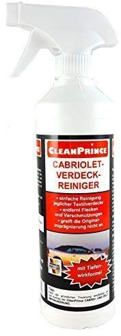 Cleanprince Nettoyeur de Capot 500 ML Cabriolet Capot Nettoyant Toit de Cabriolet Roadster Cabriolet Cabrioverdeckreiniger