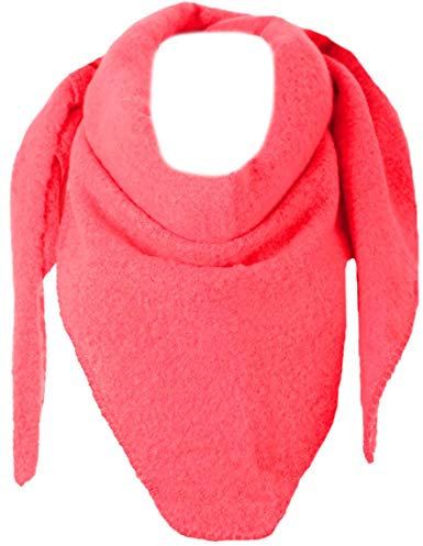 Eitex Damen XXL Schal 3 Eck Tuch flauschig Warm Stola Poncho Herbst Winter Schal (pink)