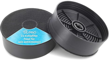 DL-pro 2 x Kohlefilter 125mmØ für AEG Electrolux 902979880/9 3300551/3 ECFB03 kompatibel mit Ikea NYTTIG FIL120 Filter Aktivkohlefilter Geruchsfilter für Dunstabzugshaube