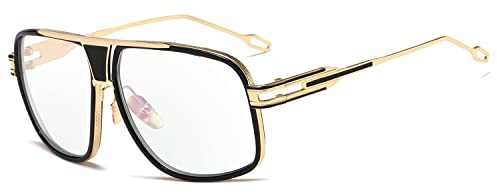 kimorn Sonnenbrille für Herren Retro Goggle Metallrahmen Classic Eyewear AE0336