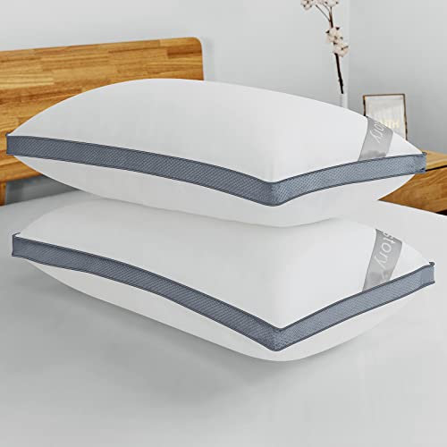 BedStory Bed Pillows 2 Pack, Luxury Pillows for Sleeping Premium Hotel Quality Pillows with Breathable Cover Bounce Back Pillow for Back/Stomach/Side Sleepers Washable, Dark Gray (42×70 CM)