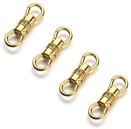 Zpsolution Double Open Swivel Pendant Clasp Connectors Bails for Necklace, Removable Pendant Findings 4PCS Gold