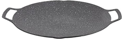 Koreansk BBQ Grillpanna, Non Stick Rökfri Grill Varmplatta Aluminiumlegering Spishäll Koreansk Grillplåt Bärbar Inomhuspanna Stekpanna för Kök Camping Picknick(Gastyp 30cm)