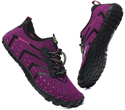 Scarpe da Acqua Uomo Donna - Spiaggia, Immersione, Surf a Piedi Nudi Quick Dry - Leggero Unisex Sport Diving Mare Piscina - Viola EU40