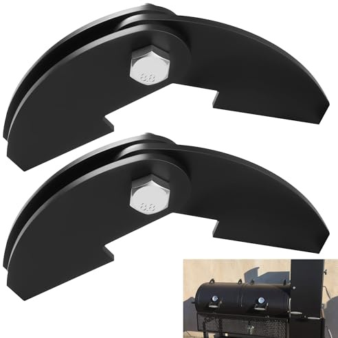Lot de 2 charnières robustes pour fumoir de barbecue – Taille : 20,3 x 5,3 cm – Pièces de bricolage soudées sur grande plaque en acier de 3/16 – Soudure sur noir
