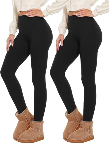 DDOBB Thermo Leggings Damen Winter High Waist Thermohose | Gefüttert mit weichem Innenfleece,Warme Sportleggins,Komfort-Stretch,Ideal für Laufen, Yoga & Alltag