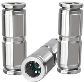 Luftanschlüsse aus Edelstahl 304, PU-Schnellverschluss-Armaturen, 8 mm, 10 mm, 12 mm, Push-In-Schlauchverbinder for Zylinder, pneumatische Teile (Size : 6mm-4mm)