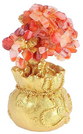 OUNONA Kristall Glücksbaum Geldbaum Ornament Feng Shui Dekoration Für Wohnzimmer Büro Und Hochzeiten Symbol Für Reichtum Und Wohlstand Handgefertigt Aus Natürlichem Kristallstein