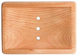 Soap Dish Holder for Shower Wooden Bar Soap Holder Creativity European Style Soap Basket,Beech,Rectangular (Color : Beech, Size : Rectangular)