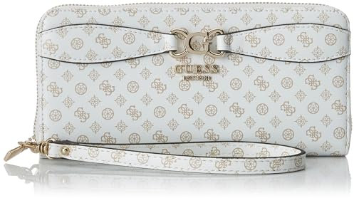 GUESS Arlena Logo SLG Zip Around Wallet L White Logo