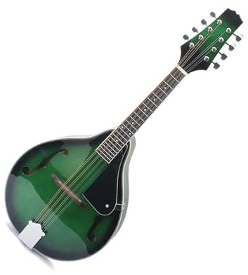 Erwachsene Mandoline-Instrument Mandoline Aus Lindenholz Glänzend In Grün Mit Farbverlauf Akustisches Mandoline-8-Saiter-Instrument Für Anfänger