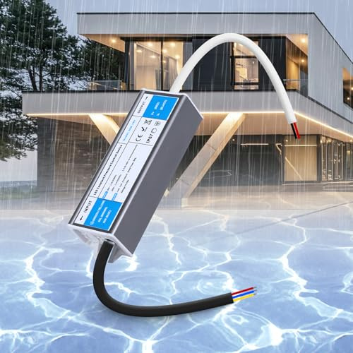 SUCIKORIO Impermeable LED Transformador 24V 36W 1,5A Exterior IP67 Fuente Alimentacion Constante Ultrafino LED Driver Controlador AC 220V a DC 24V Fuente de Alimentación de Bajo Voltaje para Tira LEDs