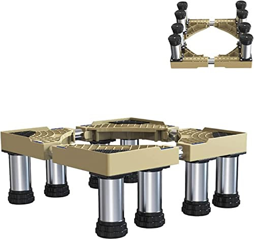 XAoSCd Washing Machine Stand BaseUniversal Base Tumble Dryer Washing Machine Stand Adjustable Length/Width 47-69cm Air Conditioner Base Dishwasher Fridge Filing Cabinet Stand B,8 Legs-10-13cm