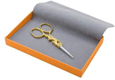 Cofanetto scalpello da ricamo Lepre in oro sottile, 9 cm, precisione ed eleganza