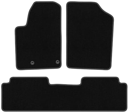 Velours-Fußmatten passend für Citroën Berlingo I 1996-2010, Schwarz, BASIC | passend für Hochdachkombi/Multispace; dünner Velours-Teppich (Polypropylen), ca. 4 mm