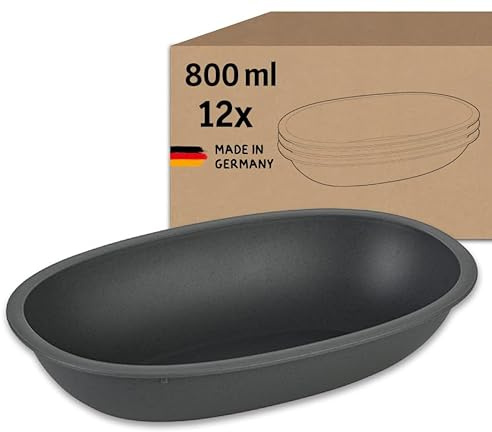 Koziol MOVE OVAL M Mehrweg-Servierschale | 12er Set, Kunststoff, Mehrweg | wiederverwendbar, bruchsicher, spülmaschinenfest | Take-Away, Catering, Events