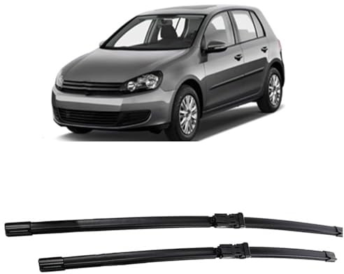 Frontscheibenwischer für Volkswagen Golf 6 2009-2012 24+19, Wischerblätter Satz Leise Kratzerfrei Hochwertige Gummilippen Scheibenreiniger Auto Zubehör