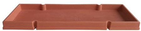 Garden Italia Vasi Sottovaso Rettangolare Sottobalconetta OLRT40 cm. Interno 35 x 17 in Resina Colore Impruneta Made in Italy per Esterni - infrangibile - Resistente al Gelo