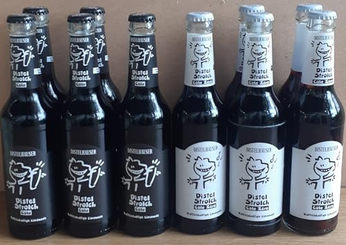 Distel Strolch Cola und Cola Zero, Erfrischungsgetränk, jeweils 5 Flaschen je0,33l Flaschen inkl. Mehrwegpfand