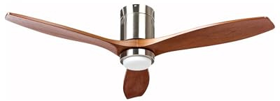 Beliani Ventilatore da soffitto con telecomando illuminazione a LED Legno Marrone