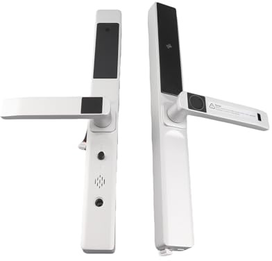 Riuulity Smart Lock con Impronta Digitale e Ingresso Senza Chiave, Serratura Elettronica Digitale Biometrica con Maniglia Anti-collisione e WiFi TY, per Porte Anteriori Interne (SILVER)