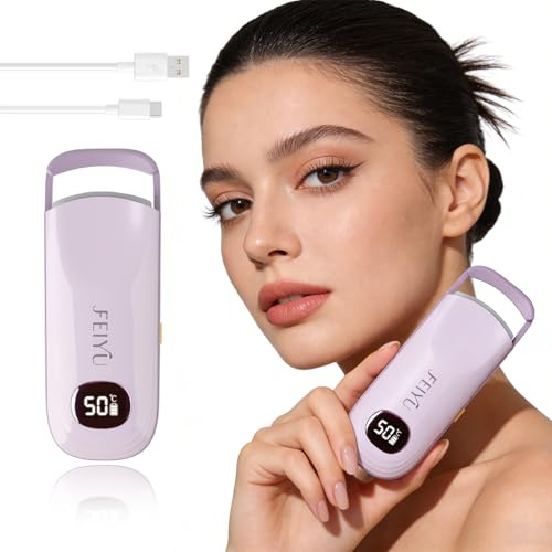 Wimpernzange Heizbare Wimpernzange, Heizbarer Wimpernkräuter – Natürliche 24-Stunden-Krausung, 3s Schnelles Vorwärmen, 4 Präzise Temperaturstufen mit LCD-Display, Tragbar mit Type-C AufladungBeheizbar