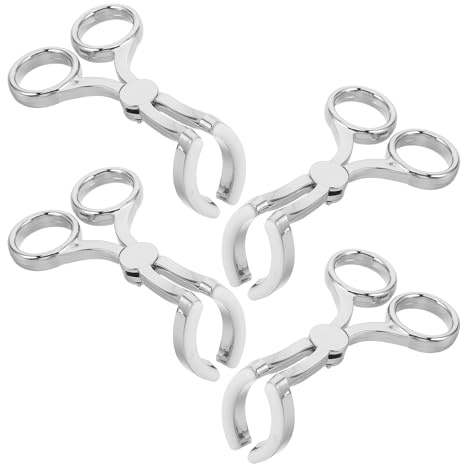 FOMIYES Aplicadores para Lentes de Contacto 4 Unidades, Herramienta de Plástico Reutilizable Color Plata, Accesorios de Viaje para Extracción E Inserción Segura de Lentes Blandas, Pinzas