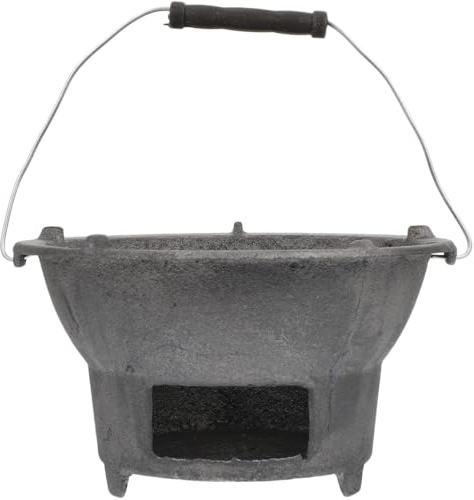INOOMP Portable Iron Charcoal Barbecue Stove for Camping and Fishing, Versatile and Sturdy Outdoor Grilling Stove, for Picnic and Outdoor Cooking Random Color