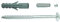 Alberts 554415 Set di viti, Accessori per fissaggio di inferriate, set di viti zincate, 4 pezzi viti & tasselli, 105 x 7 mm