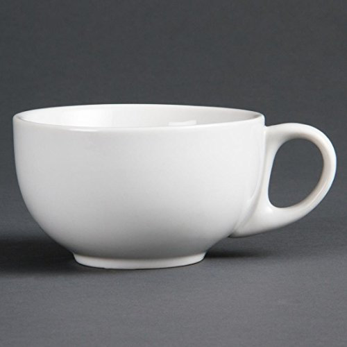 Olympia Whiteware Cappuccino Cups Drinks Serving Dish Hot Drinks Tableware Home Kitchen Restaurant Bar Cafe 284ml 10oz 284ml. White. Pack quantity: 12.