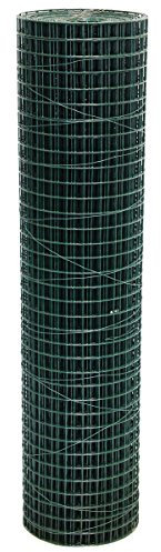 Suregreen PVC-Coated Welded Wire Mesh Rolls | 0.9m x 25m | 3ft x 82ft approx | 25mm | 1 Holes | 17 gauge | Green | Garden Fence, Agricultural Fences | PVC Coated Fencing Roll | Wire Roll Fencing