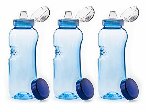 Greiner Trinkflasche Tritan/BPA 0,5 L 3er Set Klappdeckel 3er Set