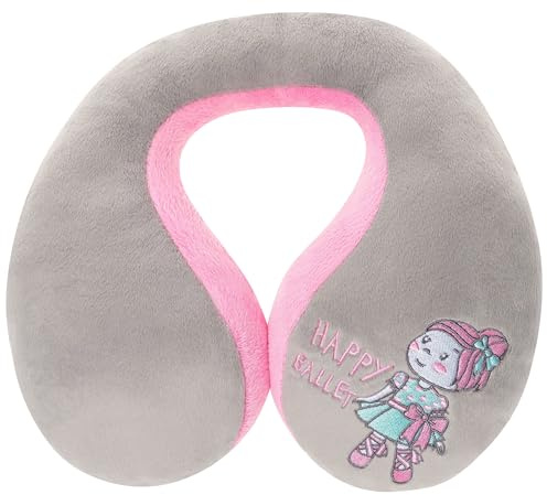 WALSER rouleau cervical Ballet Doll, soutien nuque enfants, oreiller voyage voiture forme U, coussin appui-nuque rose