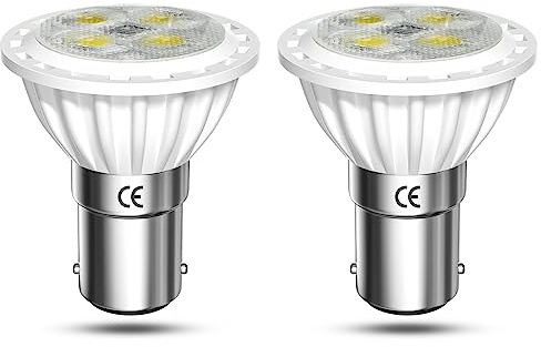 Aluxcia ALR12 BA15D LED Elevator Light - 12V BA15D Frosted Bulb 30W Halogen Replacement Flood Light for RV, Camper, Trailer, Motorhome, Boat Lighting, Warm White 3000K, 2-Pack