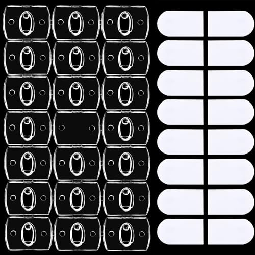 Blulu 100 Stücke Mini Outdoor Kabelclips Licht Klammer Selbstklebende Haken Dekoklammern für Weihnachten und Lichterketten (Klar)