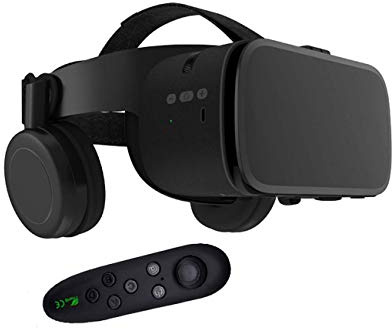 Kotaku BOBOVR Z6 Bluetooth Auricular inalámbrico Integrado Gafas 3D Casco de Realidad Virtual VR (+ Y1 Mando),Negro
